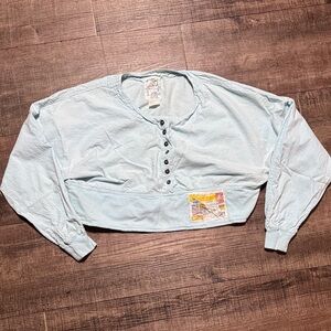 At Last Light Blue Long Sleeve Top